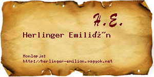 Herlinger Emilián névjegykártya